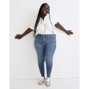 NWT Madewell Plus 10" High-Rise Skinny Crop Jeans in Bradfield Wash Size 24W